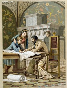 B. Godunov e os seus filhos, Feodor e Xenia