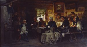 O conselho militar na vila de Fili, perto de Moscou, em 13 de setembro de 1812, 1882