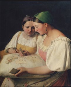 Cartomancia, 1842 de Aleksei Gavrilovich Venetsianov