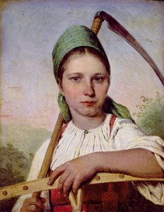 Mulher Camponesa com Foice e Ancinho, c.1825 (óleo no painel)