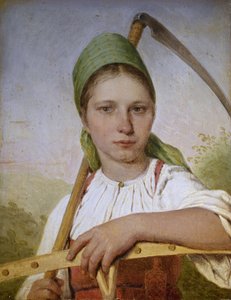 Camponesa com uma foice e ancinho, antes de 1825