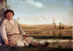 Pastor adormecido, de Aleksey Venetsianov (1780-1847) de Aleksei Gavrilovich Venetsianov