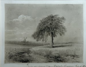 Paisagem com moinho de vento de Alexei Kondratjewitsch Sawrassow