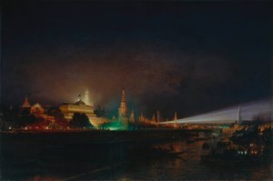 Iluminação do Kremlin de Moscou, 1883 de Aleksei Petrovich Bogolyubov
