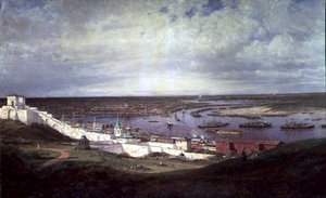Vista de Nizhny Novgorod (óleo sobre tela) de Aleksei Petrovich Bogolyubov