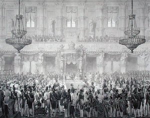 Banquete de Estado para marcar a ocasião da Coroação de Fernando I (1793-1875) de Alessandro (after) Sanquirico