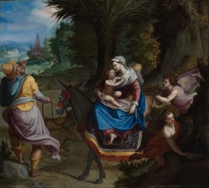 A fuga para o Egito de Alessandro Allori