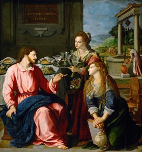 Alemão: Christus bei Maria und Martha Cristo em casa de Marta e Maria de Alessandro Allori