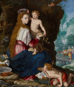 Madona com o Menino e São João Batista de Alessandro Allori
