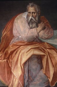 O Profeta Jeremias, Ospedale degli Innocenti, Florença (fresco) de Alessandro Allori