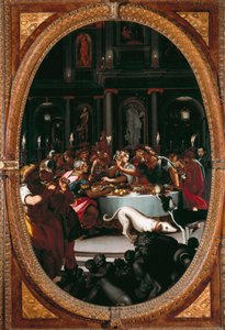 O banquete de Cleópatra (Pintura de Alessandro Allori
