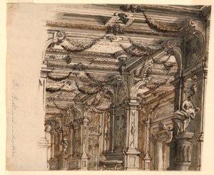 Cenário: Interior do Palácio de Alessandro Galli Bibiena, 1686 – 1748