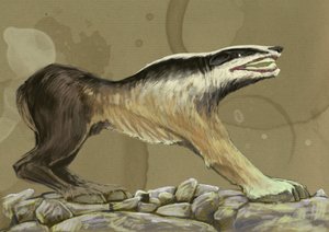 Monstros e criaturas fantásticas, criptozoologia: representação de um crocotte (ou leucrotta, corocotta, crocuta, yena) cão-lobo mítico da Índia ou Etiópia (crocotta (ou corocotta, crocuta, leucrocotta, ou yena), é um cão-lobo mítico da Índia ou Etiópia