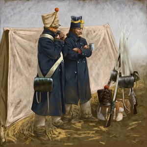 Bivaque de inverno francês, Primeiro Império, 2018 de Alessandro Lonati