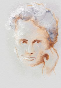 Marie Sklodowska Curie, 2023 (ilustração) de Alessandro Lonati