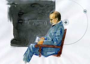 Max Planck, físico alemão (Retrato do físico alemão Max Planck (1868-1947)) de Alessandro Lonati