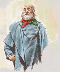 Retrato do General Giuseppe Garibaldi, 2023 (ilustração) de Alessandro Lonati