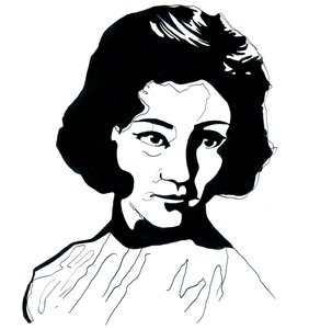 Retrato de Jiang Qing (1914-1991) Mulher de Mao Tse Tung (Retrato de Jiang Qing como Madame Mao) de Alessandro Lonati