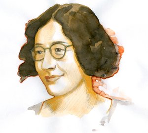Retrato de Simone Weil (aguarela sobre papel) de Alessandro Lonati