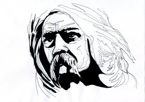 Retrato de Vercingetorix (72-46 a.C.), chefe da federação arverne dos povos gálicos (Retrato do chefe da tribo Arverni Vercingetorix) de Alessandro Lonati