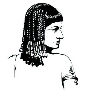 Retrato da Rainha do Egipto Cleópatra VII Thea Philopator (69-30 a.C.) de Alessandro Lonati