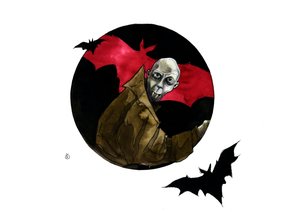 Representação do carácter de Nosferatu, o vampiro de Alessandro Lonati