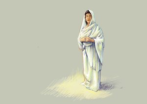 Antiguidade Romana: Representação de Dama Romana - Desenho de Alessandro Lonati de Alessandro Lonati