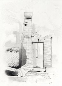 Ruínas da era romana em Roma, Fórum (foro romano) Desenho de Alessandro Lonati. de Alessandro Lonati