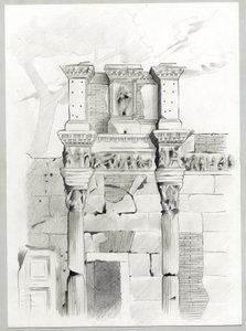 Ruínas da era romana em Roma, Fórum (foro romano) Desenho de Alessandro Lonati. de Alessandro Lonati