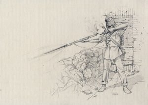 Segundo Império (1852-1870): soldado de infantaria, soldado do exército austríaco, Austro-Húngaro (Austro-Hungariano) de Alessandro Lonati