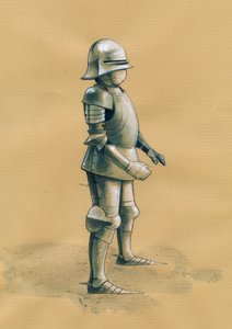 Ilustração da Armadura de Soldado por Alessandro Lonati de Alessandro Lonati