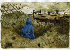 Primeira Guerra Mundial: um homem peludo na trincheira de Alessandro Lonati