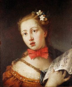 Retrato de um jovem cantor, do século XVIII.
