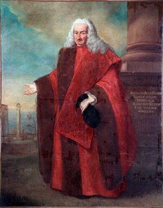 Retrato do Senador da República de Veneza Angelo Memmo I Pintura de Alessandro Longhi (1733-1813) 1770 Sol 181x143 cm Veneza, Museu Correr