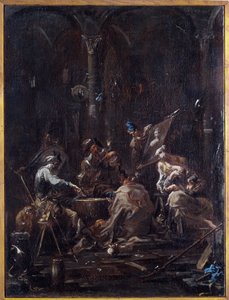 Bizarrerie (Oddity) Pintura de Alessandro Magnasco dit il Lissandrino (1667-1749) Dim 58x44 cm Genes, Musei di Strada Nuova (ex Palazzo Bianco) de Alessandro Magnasco