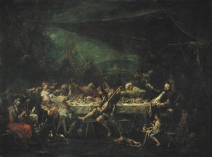 Banquete de casamento boêmio, c.1730-35 de Alessandro Magnasco
