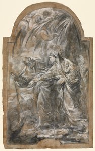 Voo para o Egito, década de 1740. de Alessandro Magnasco