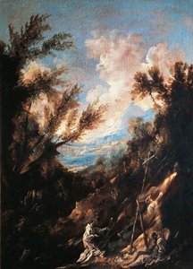 Frades em madeira, de Alessandro Magnasco, conhecido como Lissandrino (1667-1749) de Alessandro Magnasco