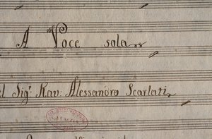 Partitura manuscrita de XXV Cantatas para voz solo de Alessandro Scarlatti (1660-1725) de Alessandro Scarlatti