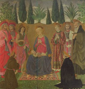 Virgin and Child with Saints, c.1455 (tempera no painel)