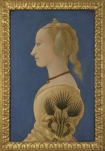 Retrato de uma senhora Por volta de 1465 de Alesso Baldovinetti