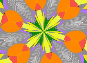 flores #108.2019,(mistura de meios) de Alex Caminker