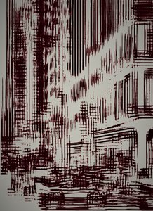 cordas da cidade, 2020, (mídia mista) de Alex Caminker