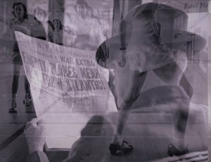 pensamentos,2019,(colagem) de Alex Caminker
