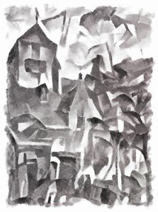 vista (preto)  6,2016, de Alex Caminker