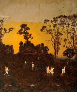 Hamadríades no alvorecer, c.1910 de Alexander Abdo