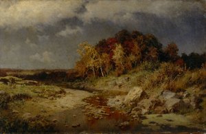 Dia de outono ventoso, 1903 de Alexander Alexeyevich Kiselev