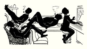 Ilustração para We Three and Troddles (litografia) de Alexander Carruthers Gould