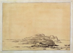 Fantastic Landscape, 1780-85 (lavar com lápis sobre papel)