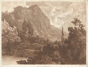 Um segundo desenho feito do mesmo borrão de Alexander Cozens and William Pether